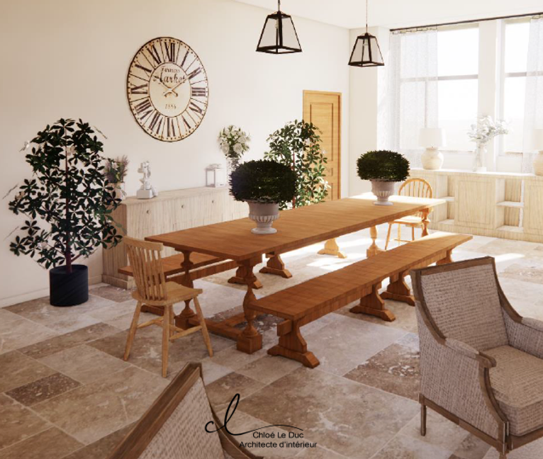 Gîte groupe salle a manger